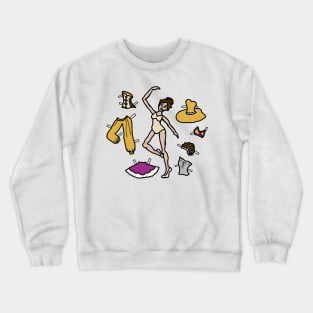 Paper Doll Pieces - Golden Ballerina Crewneck Sweatshirt